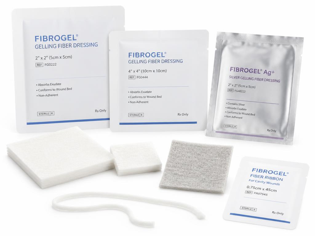 AQUACEL® Hydrofiber® and silver dressings — best-selling references REF 401540 / 401544 / 401545, plus ribbon for cavity wounds
