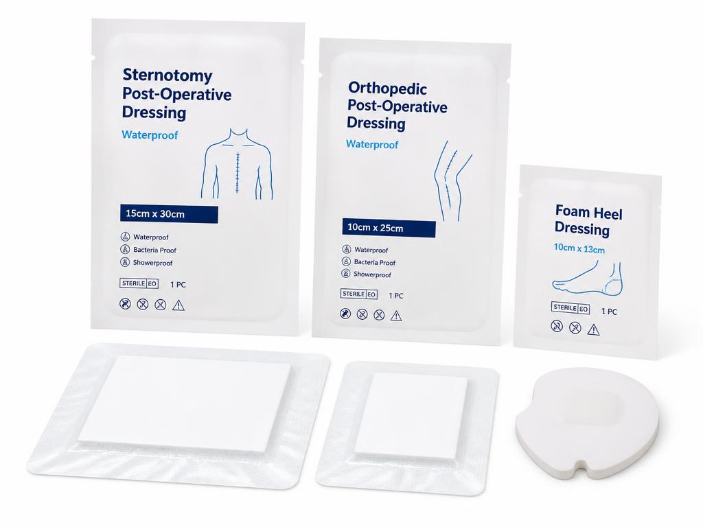 AQUACEL® Surgical post-operative cover dressings (incl. REF 125265) for sternotomy and orthopaedic incisions