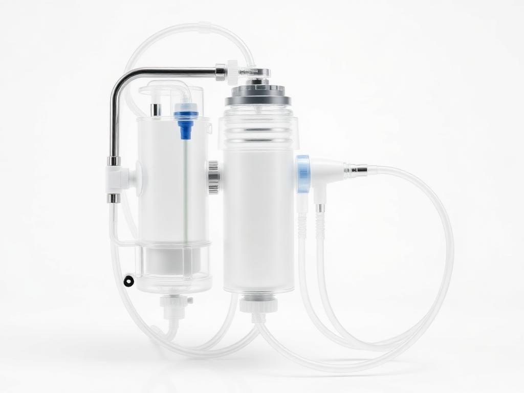 Oxygenator, hard-shell venous reservoir and custom CPB / ECMO tubing pack